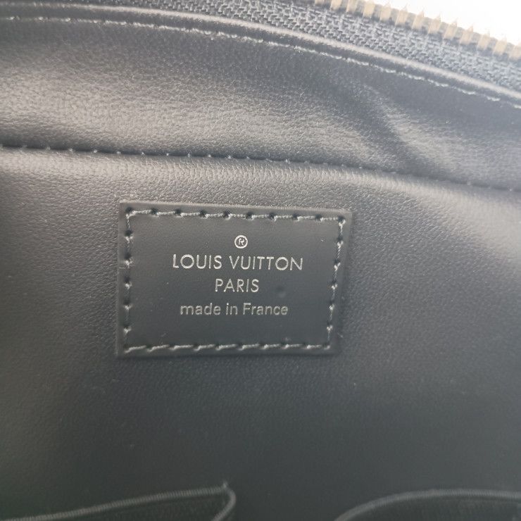 Louis Vuitton Second Bag Trousse Toilette GM N47523 Navy Silver Hardware Damier
