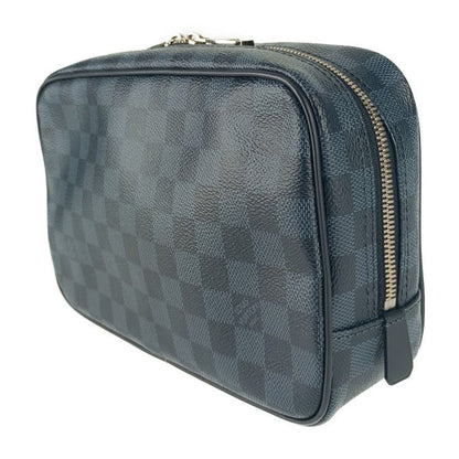 Louis Vuitton Second Bag Trousse Toilette GM N47523 Navy Silver Hardware Damier