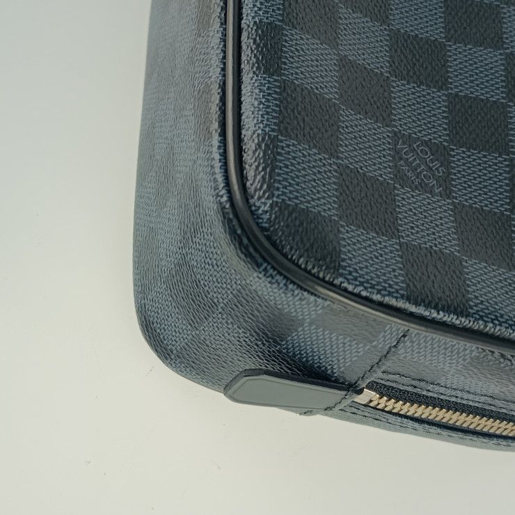 Louis Vuitton Second Bag Trousse Toilette GM N47523 Navy Silver Hardware Damier