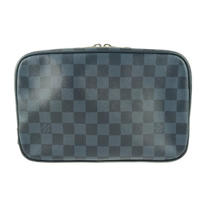 Louis Vuitton Second Bag Trousse Toilette GM N47523 Navy Silver Hardware Damier