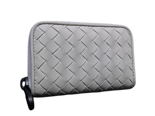 Bottega Veneta Coin Case Intrecciato Coin Case 114075 Ivory Leather Unisex