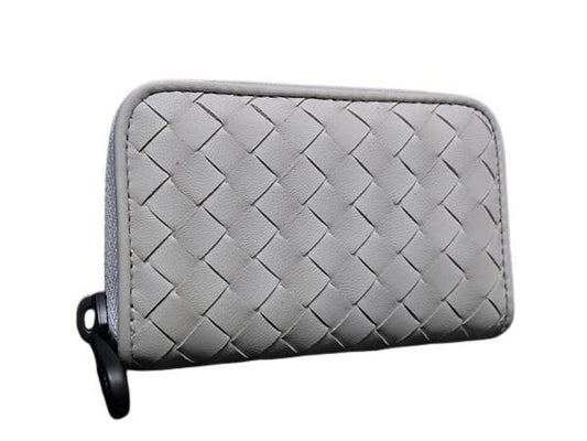 Bottega Veneta Coin Case Intrecciato Coin Case 114075 Ivory Leather Unisex