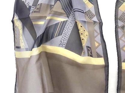 Fendi Scarf Shawl - Brownish And Multicolored 100% Silk Women's Chiffon Scarf