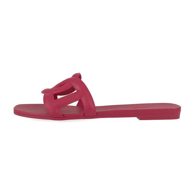 New Old Unused Display Hermes Sandals Aloha Chaine D'ancre - Bordeaux Rubber