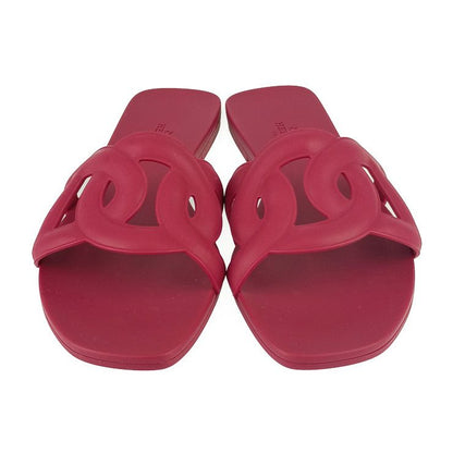 New Old Unused Display Hermes Sandals Aloha Chaine D'ancre - Bordeaux Rubber