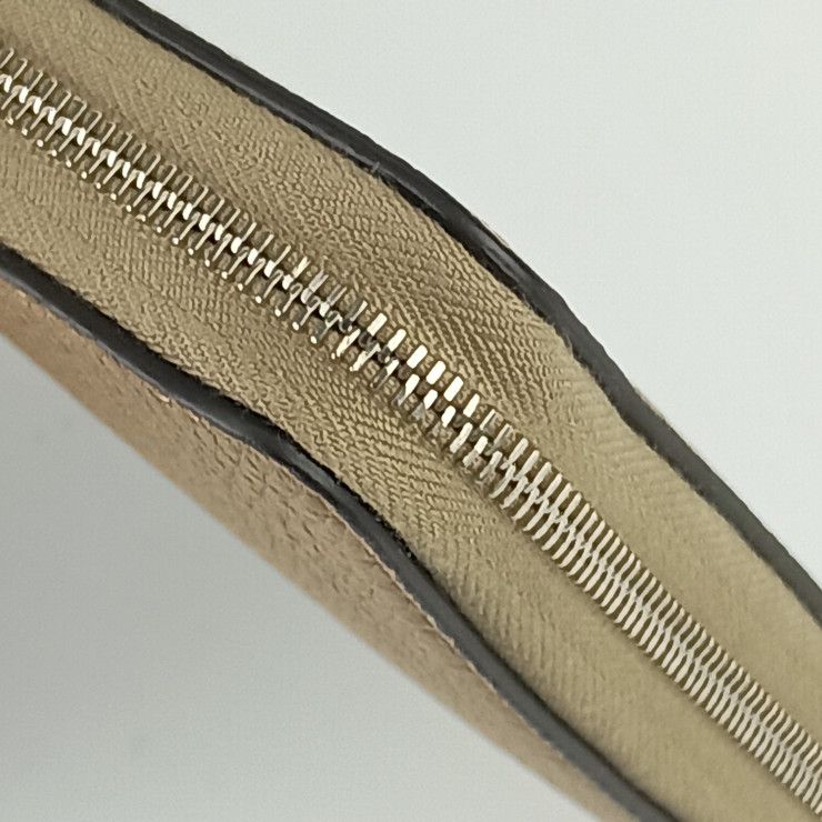 Celine Large Zipped Wallet - Beige Orange Red Silver Hardware Leather Women's