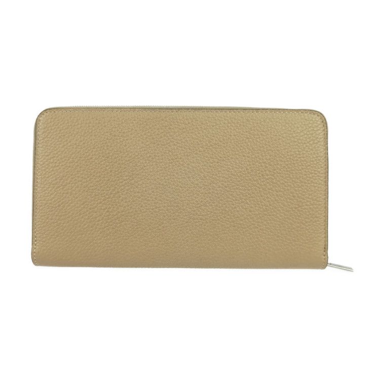Celine Large Zipped Wallet - Beige Orange Red Silver Hardware Leather Women's
