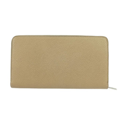 Celine Large Zipped Wallet - Beige Orange Red Silver Hardware Leather Women's