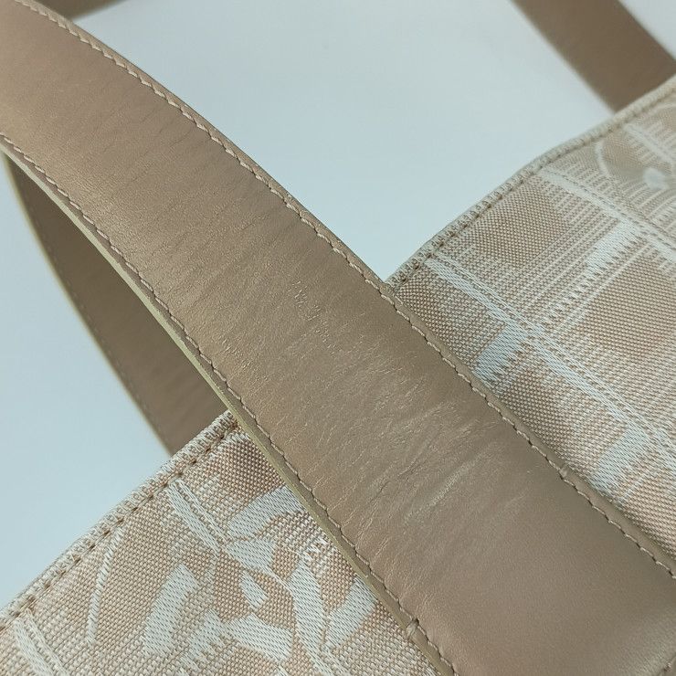 Chanel Tote New Travel Tote GM A15825 Beige Canvas Leather Ladies Shoulder Bag