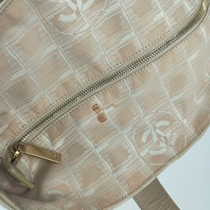 Chanel Tote New Travel Tote GM A15825 Beige Canvas Leather Ladies Shoulder Bag