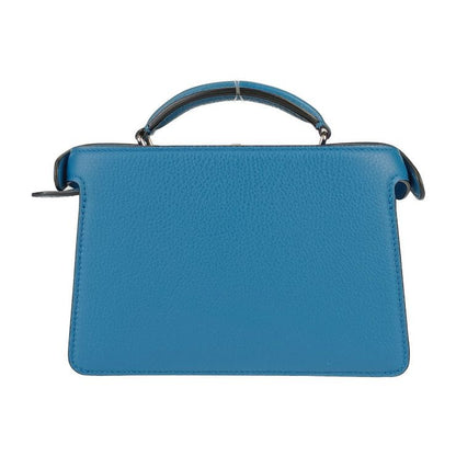 Fendi Handbag Beekaboo ICU 7va582 AMA3 F1js5 Blue Calf Leather Silver Hardware