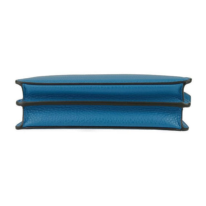 Fendi Handbag Beekaboo ICU 7va582 AMA3 F1js5 Blue Calf Leather Silver Hardware