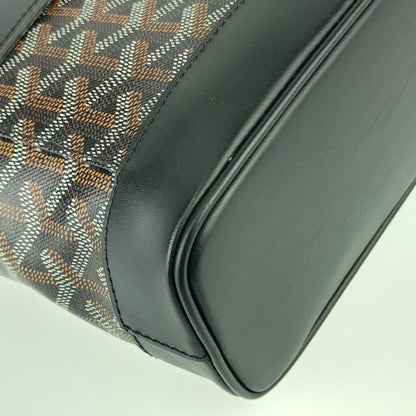 Goyard Business Bag Citadan PM - Black PVC Leather Unisex Silver Hardware