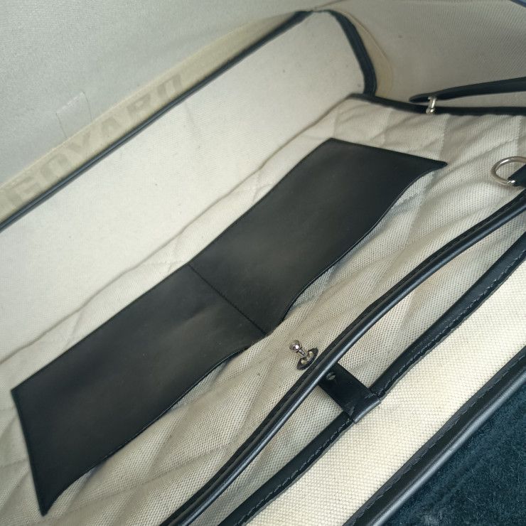 Goyard Business Bag Citadan PM - Black PVC Leather Unisex Silver Hardware