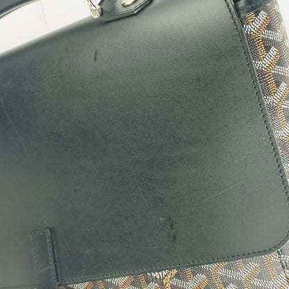 Goyard Business Bag Citadan PM - Black PVC Leather Unisex Silver Hardware