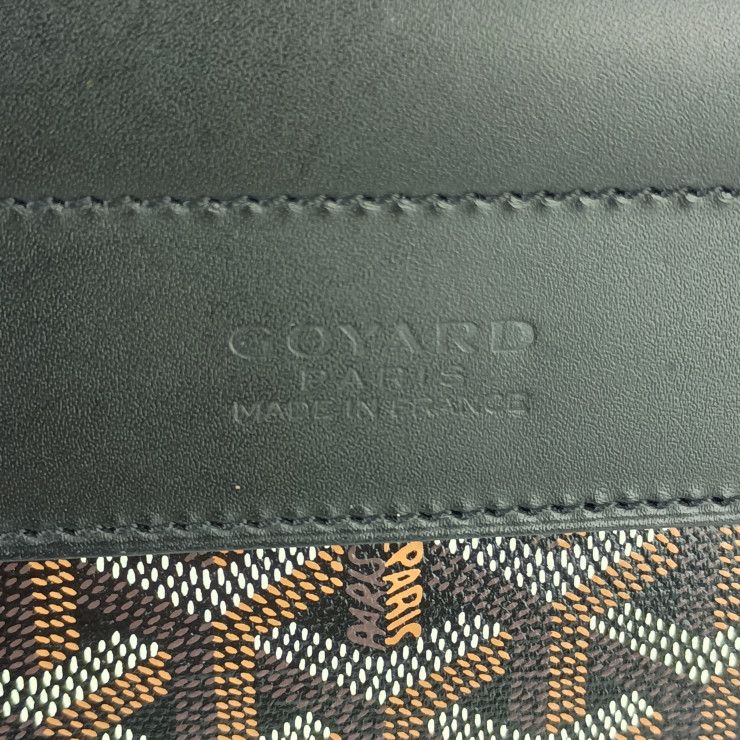 Goyard Business Bag Citadan PM - Black PVC Leather Unisex Silver Hardware