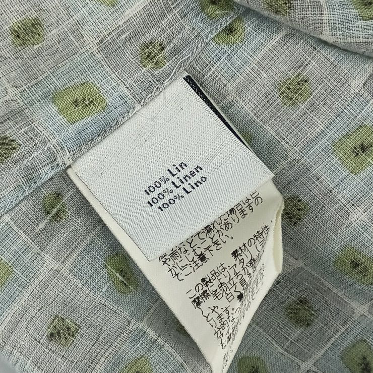 Hermes Tops Long Sleeve Shirt With Total Pattern - Gray Blue Green Multicolor