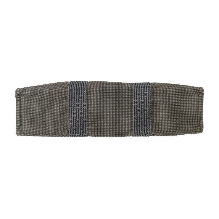 Hermes Tote Her Line Tote MM - Grey Silver Hardware Canvas Unisex Handbag