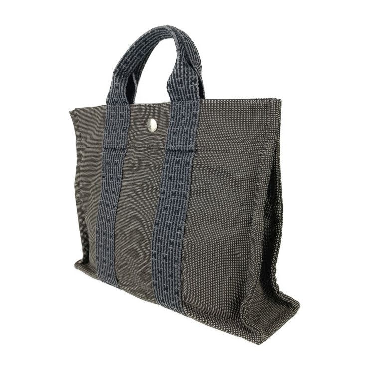 Hermes Tote Her Line Tote PM - Grey Silver Hardware Canvas Unisex Handbag