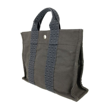 Hermes Tote Her Line Tote PM - Grey Silver Hardware Canvas Unisex Handbag