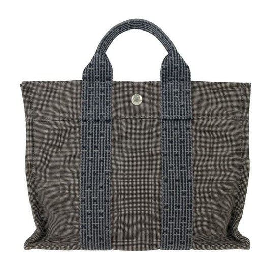 Hermes Tote Her Line Tote PM - Grey Silver Hardware Canvas Unisex Handbag