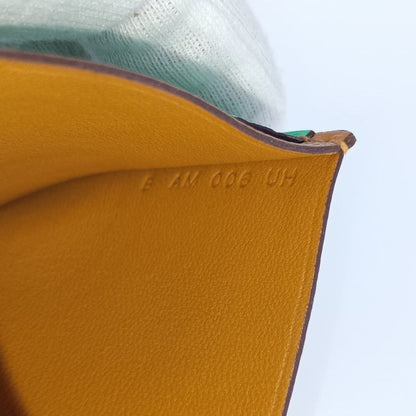 Hermes Card Case Poisson H084483ckac Caramel+vert Comics+vert FIZZ Greenish