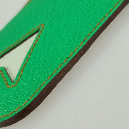 Hermes Card Case Poisson H084483ckac Caramel+vert Comics+vert FIZZ Greenish