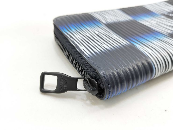 Louis Vuitton Long Wallet Zippy Wallet Vertical M82820 Navy Blue White Black
