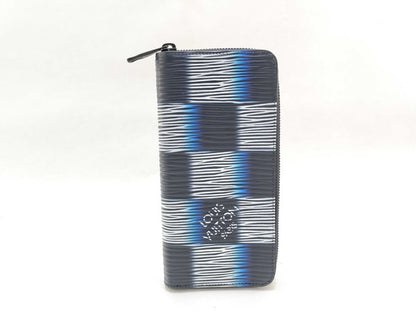 Louis Vuitton Long Wallet Zippy Wallet Vertical M82820 Navy Blue White Black