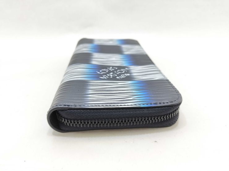 Louis Vuitton Long Wallet Zippy Wallet Vertical M82820 Navy Blue White Black