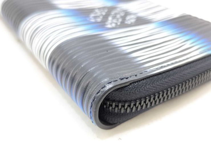 Louis Vuitton Long Wallet Zippy Wallet Vertical M82820 Navy Blue White Black