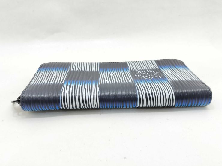 Louis Vuitton Long Wallet Zippy Wallet Vertical M82820 Navy Blue White Black