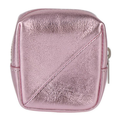 Saint Laurent Paris Jamie Cube Pouch Key Holder 669964 Leather Metallic Pink