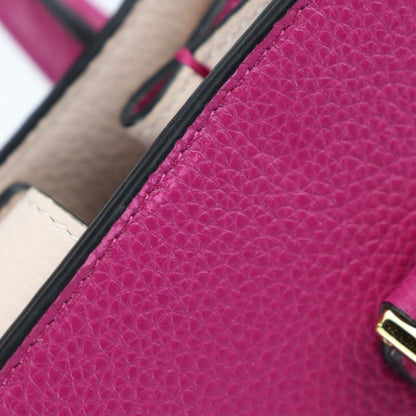 Versace Handbag 1005960 Leather Magenta Pink Beige Gold Hardware Virtus 2WAY