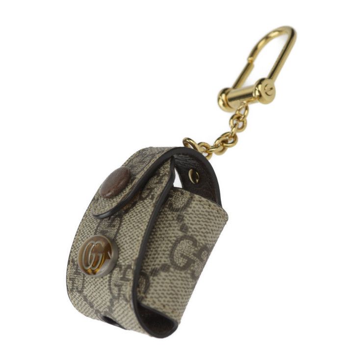 Gucci Airpods Case Other Accessories 596720 GG Supreme Canvas Beige Brown Gold