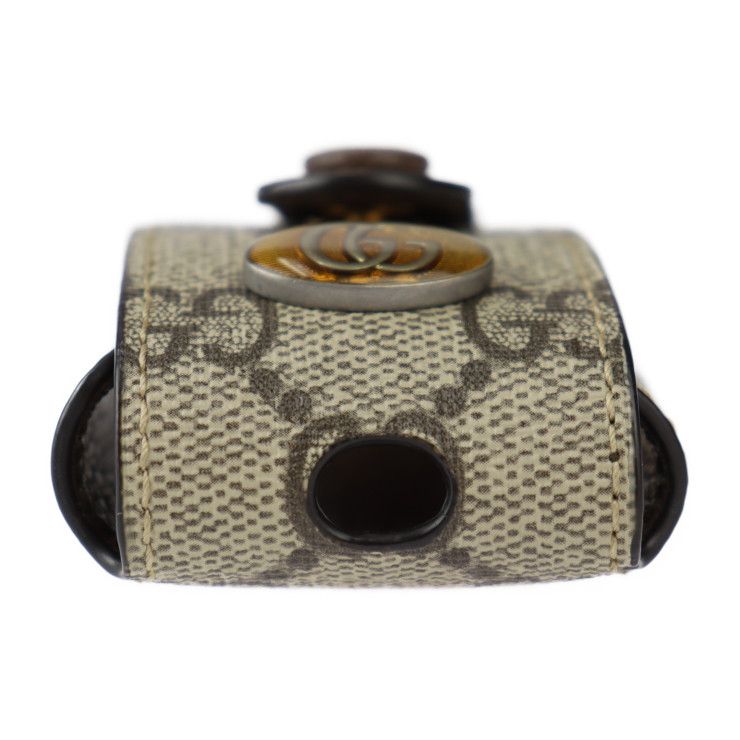 Gucci Airpods Case Other Accessories 596720 GG Supreme Canvas Beige Brown Gold