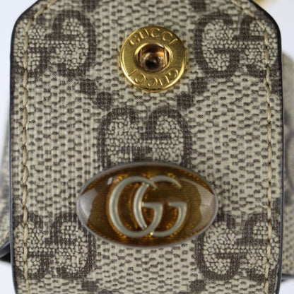 Gucci Airpods Case Other Accessories 596720 GG Supreme Canvas Beige Brown Gold