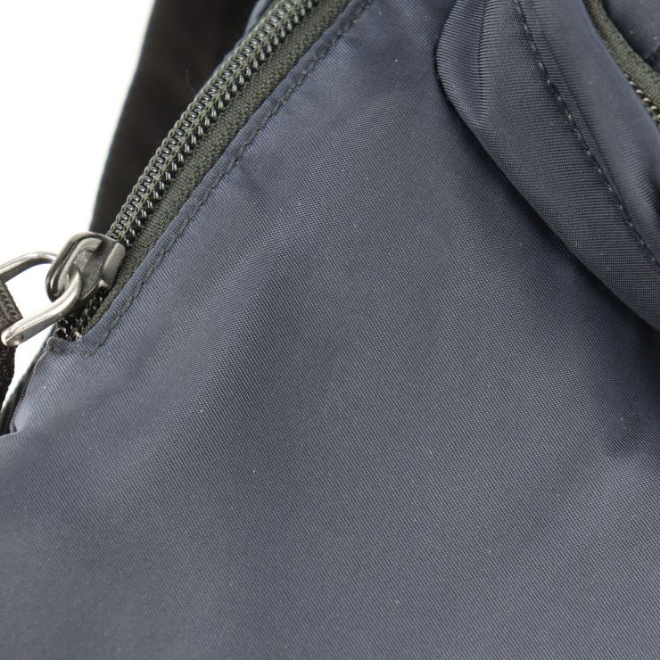 Prada Body Bag Waist Bag 2vl005 Nylon Navy Silver Hardware Shoulder Bag