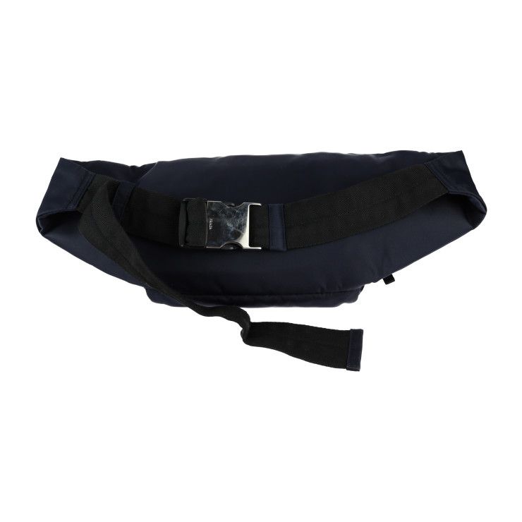 Prada Body Bag Waist Bag 2vl005 Nylon Navy Silver Hardware Shoulder Bag