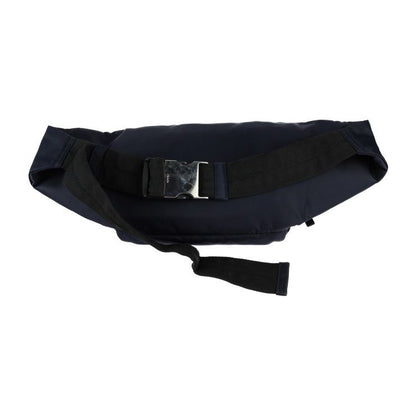 Prada Body Bag Waist Bag 2vl005 Nylon Navy Silver Hardware Shoulder Bag