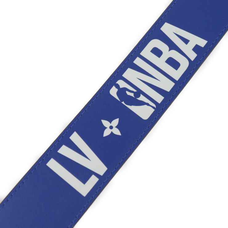 Louis Vuitton NBA Belt Mp278 Monogram Canvas Leather Brown Blue Red Virgil