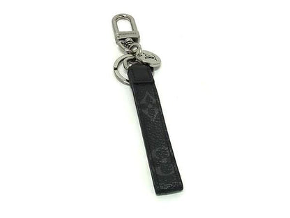 Louis Vuitton Key Holder Monogram Eclipse Porte Cles Dragonne M61950 Black Gray