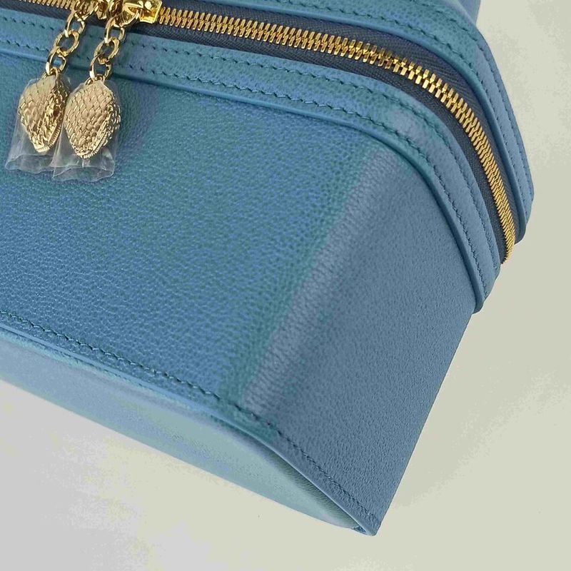Bvlgari Bulgari Handbag Serpenti Vanity Bag - Blue Leather Ladies 2WAY Shoulder
