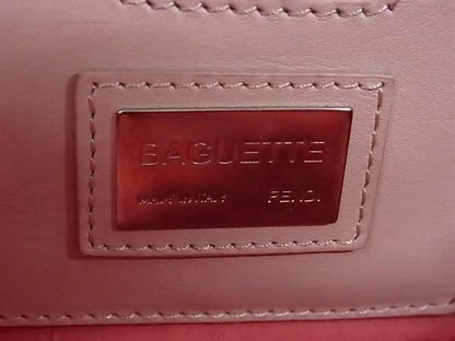 Fendi Handbag Mamma Baguette Monster Series Br600 V04 Pink Multicolor Leather