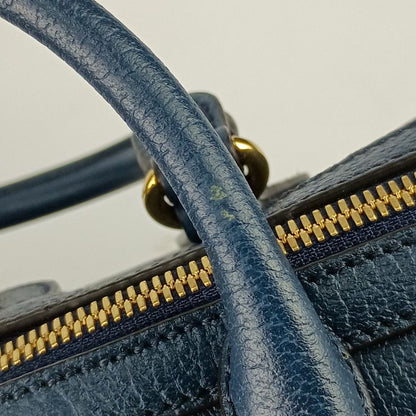Gucci Handbag GG Ophidia Mini Boston Bag 524532 Navy Gold Hardware Leather