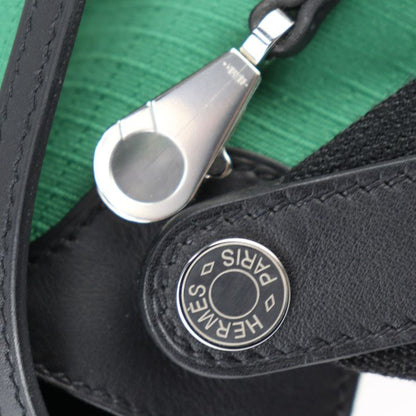 Hermes Messenger All Back Shoulder Bag - Toile Bivouac X Worthift Green Black