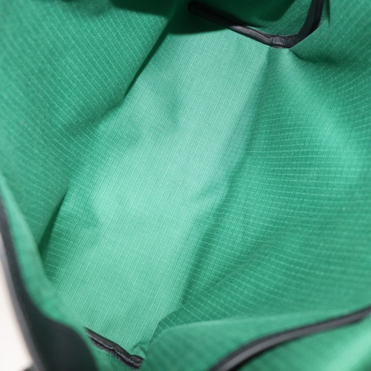 Hermes Messenger All Back Shoulder Bag - Toile Bivouac X Worthift Green Black