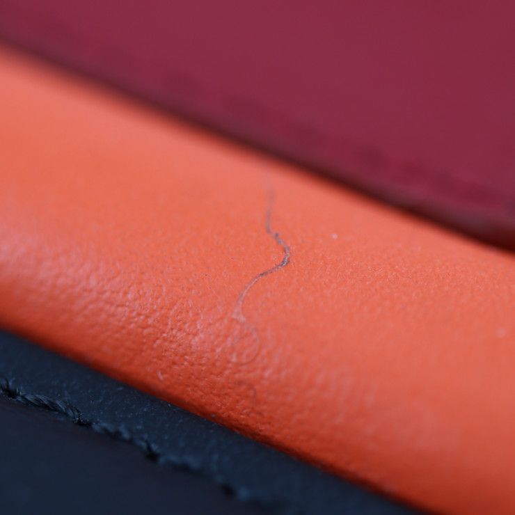 Fendi Pouch Second Bag 7n0078 Leather Black Multicolor Silver Hardware Clutch