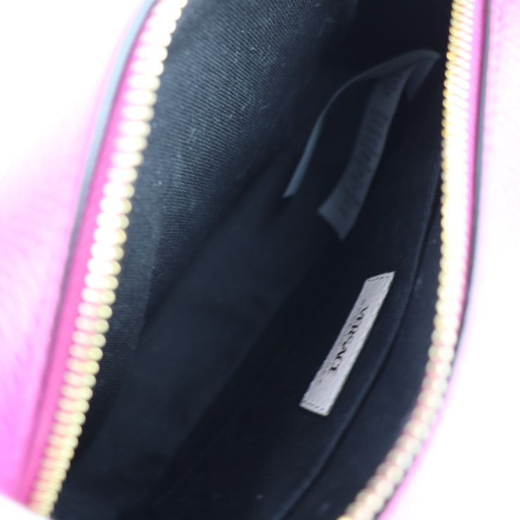 Versace Shoulder Bag 1005969 Leather Magenta Pink Gold Hardware Virtus Chain