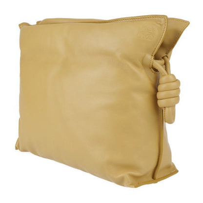Loewe Flamenco Clutch Puffer Shoulder Bag A411fc1x67 Calfskin Leather Camel